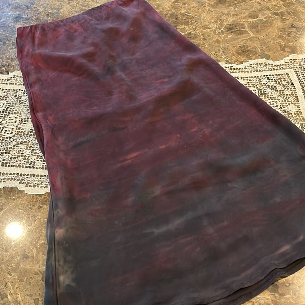 Anthropology Cloth & Stone Wildberry Horizon Purple Ombr Flared Midi Skirt M View 6
